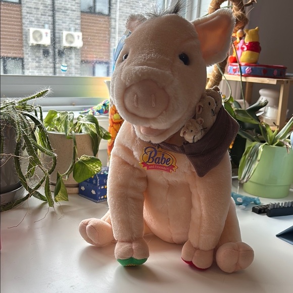 Vintage 1998 talking Babe in the big cityPlush Toy with mice - Picture 1 of 6